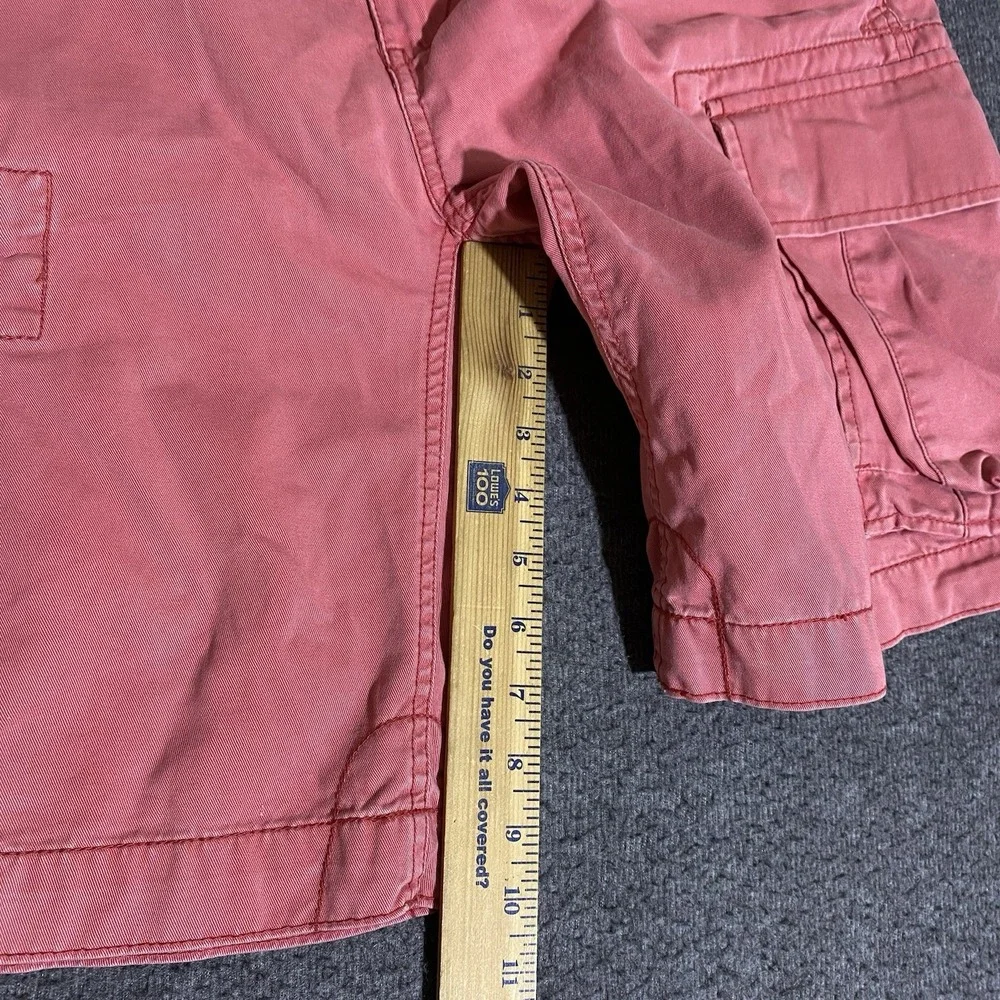 Polo Ralph Lauren Cargo Shorts Men 33 Salmon Pink Cotton Utility Preppy Stencil